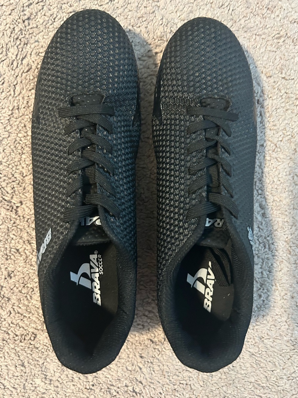 BRAVA Black Soccer Cleats